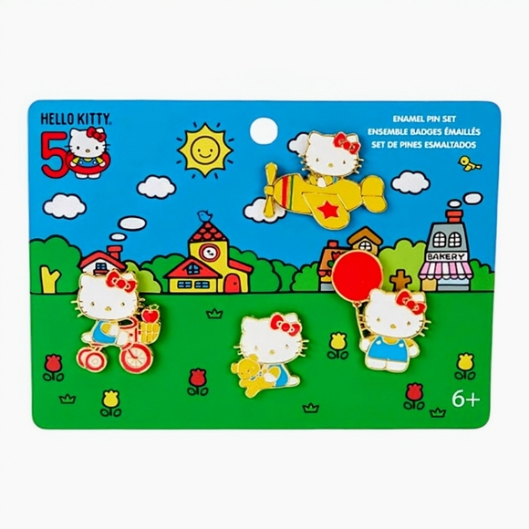 Loungefly Other - NEW Loungefly Hello Kitty 50th Anniversary Classic 4 piece enamel pin set